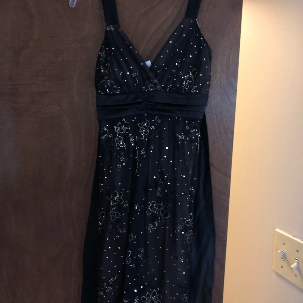 Black and gold dress
